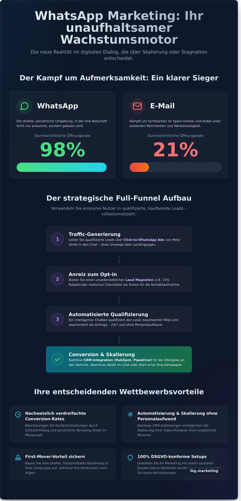 Whatsapp marketing infographic - visual guide